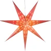 Beleuchteter Papierstern Zum Aufhangen, Rot, 78 Cm