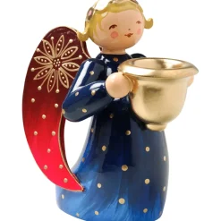 Engel Reich Bemalt Mit Lichternapf, Kniend