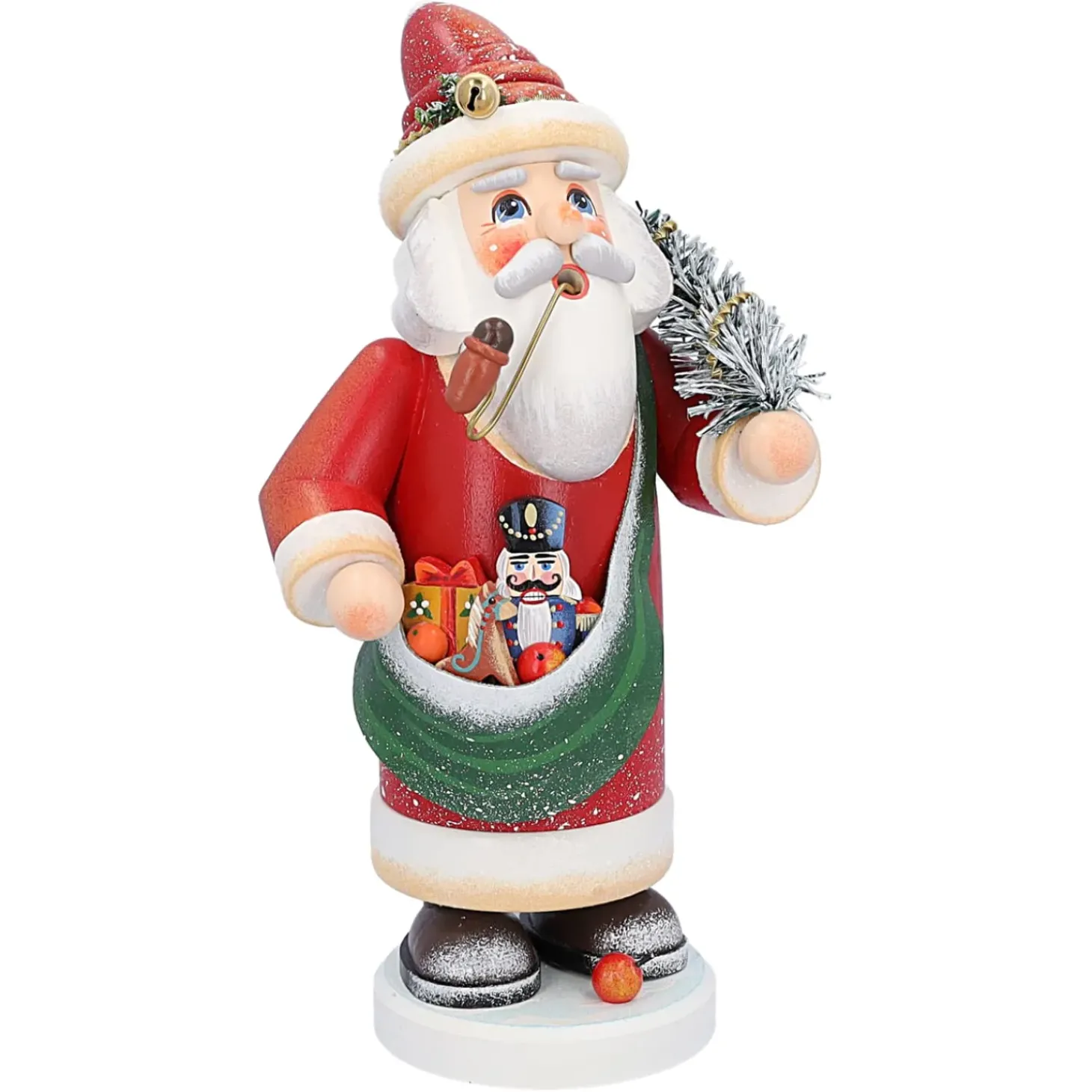 Holzknoddl "Nostalgischer Weihnachtsmann", Rauchermannchen