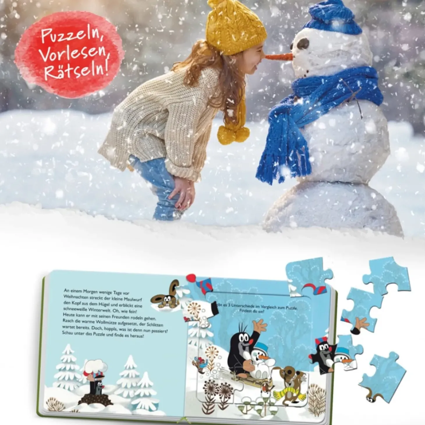 Puzzlebuch Zu Weihnachten "Der Kleine Maulwurf"