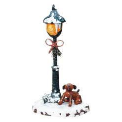 Winterkinder Bello Unter Der Laterne